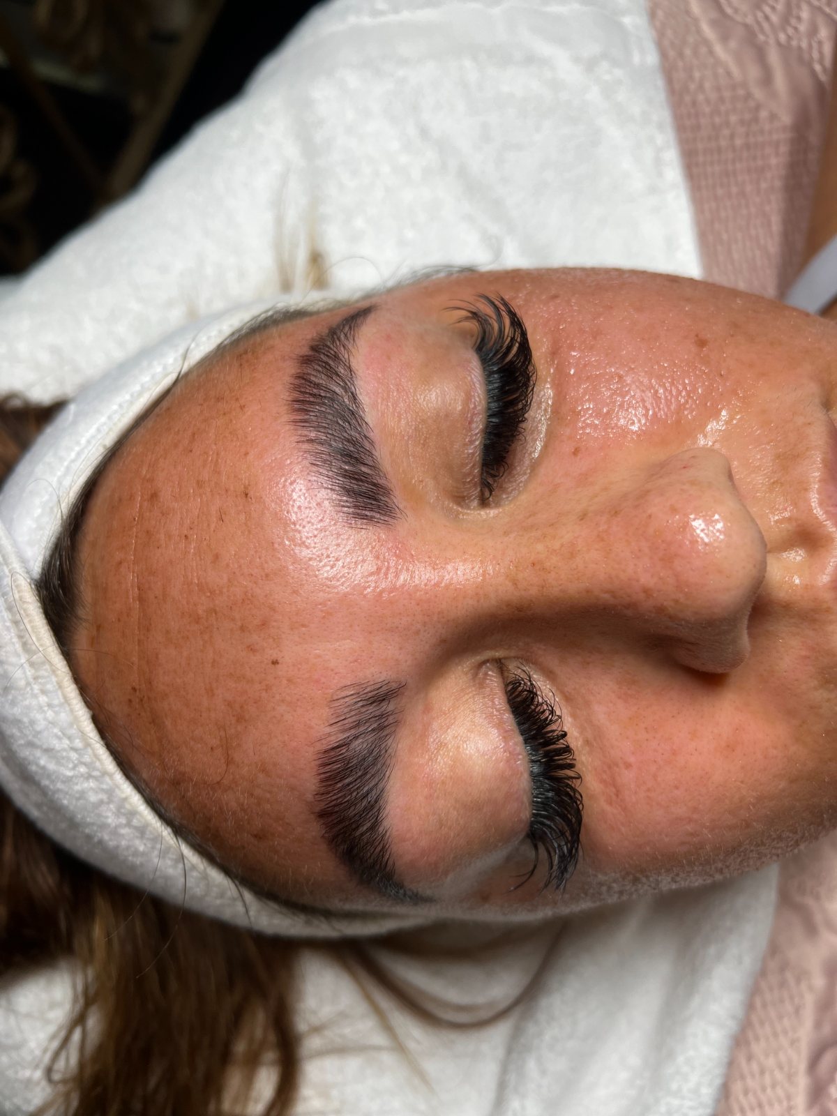 Brow shaping and lamination — client work — The Bronze Lily, St. Petersburg, FL
