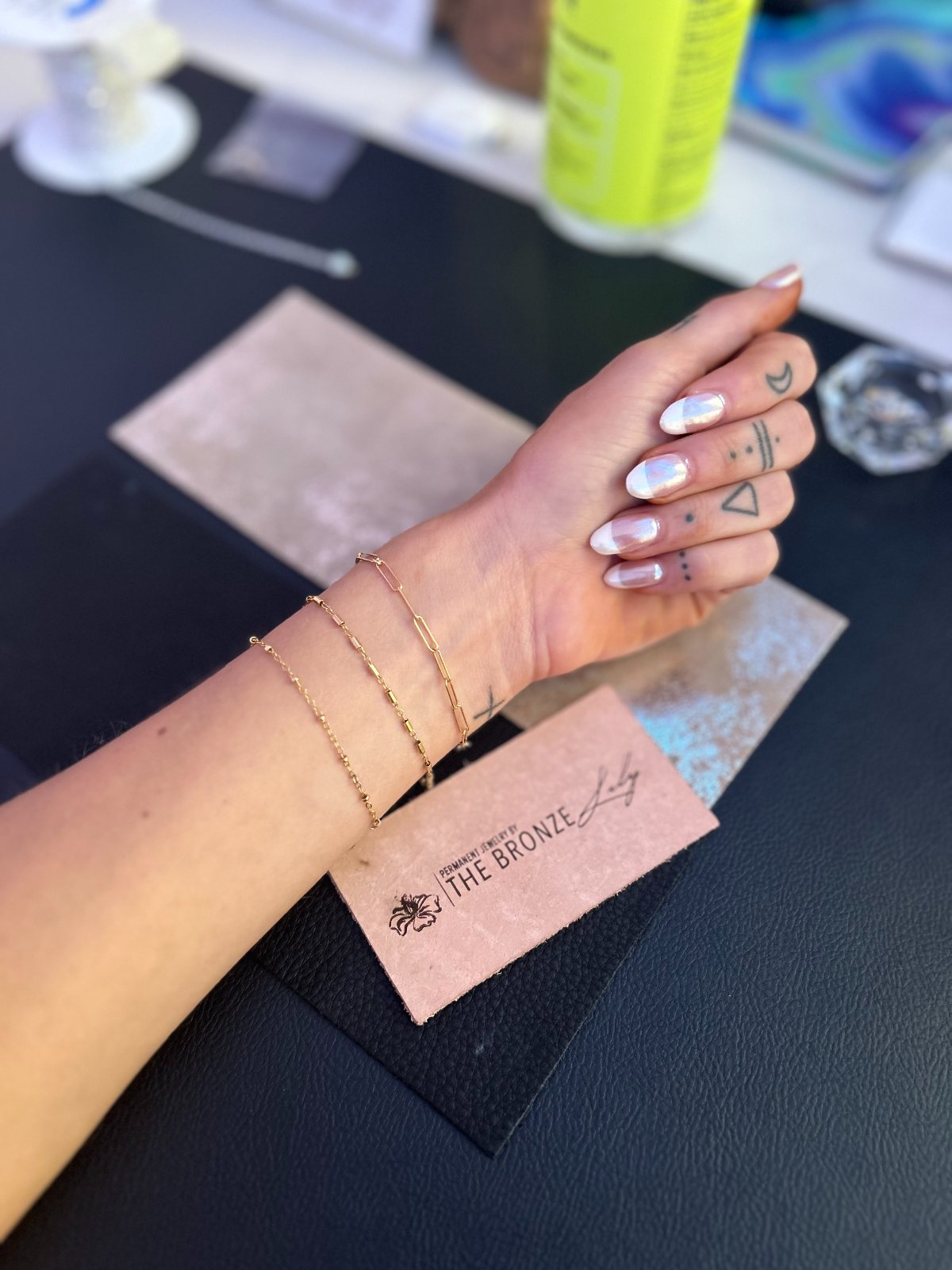 Gift card and welded bracelet presentation — The Bronze Lily, St. Petersburg, FL