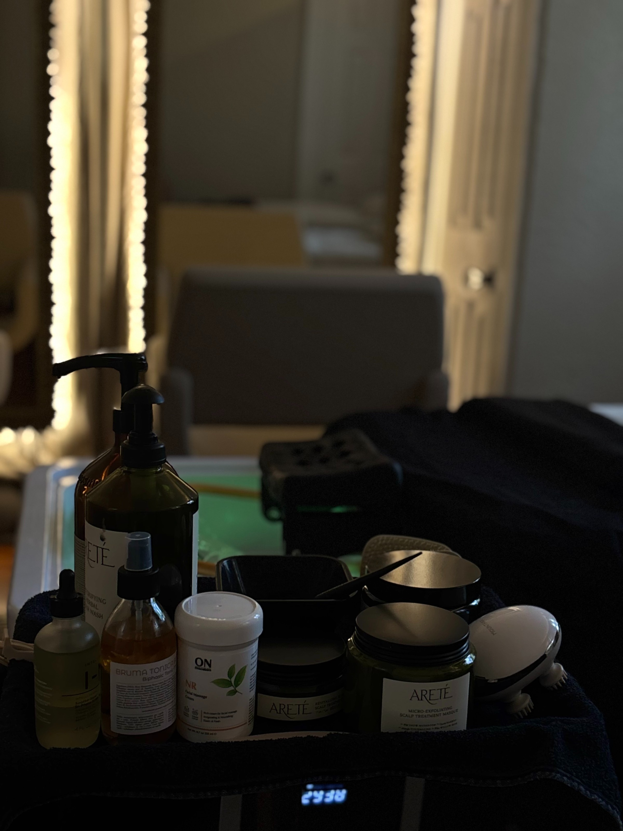 Head spa add-ons, the tray — The Bronze Lily, St. Petersburg, FL
