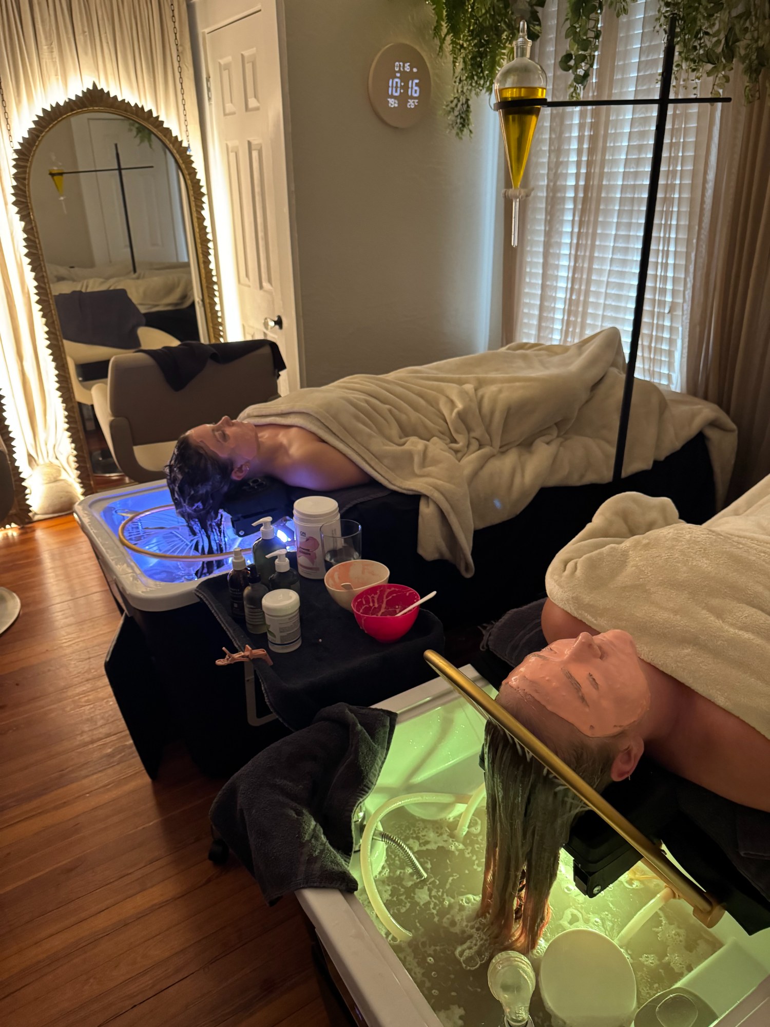 Head spa duo room, post-travel reset — The Bronze Lily, St. Petersburg, FL