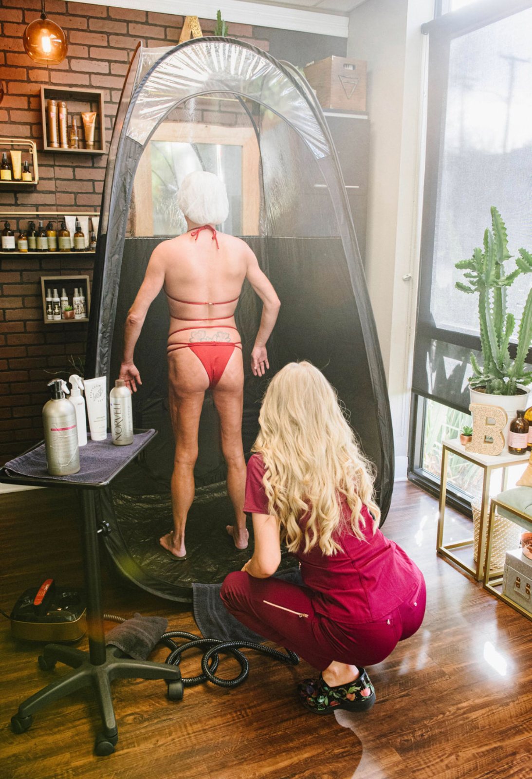 Custom airbrush spray tan result — The Bronze Lily, St. Petersburg, FL